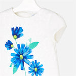 Cargar imagen en el visor de la galería, Vestido Blanco Flores Azules
