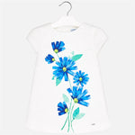 Cargar imagen en el visor de la galería, Vestido Blanco Flores Azules
