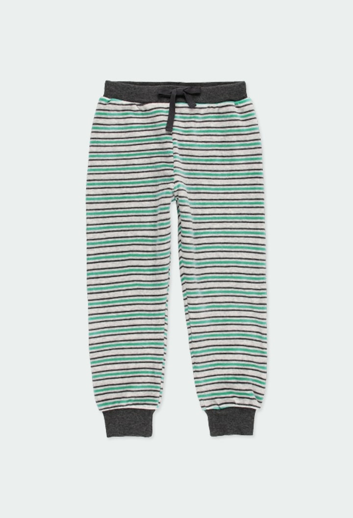 Pijama Terciopelo Gris Robot