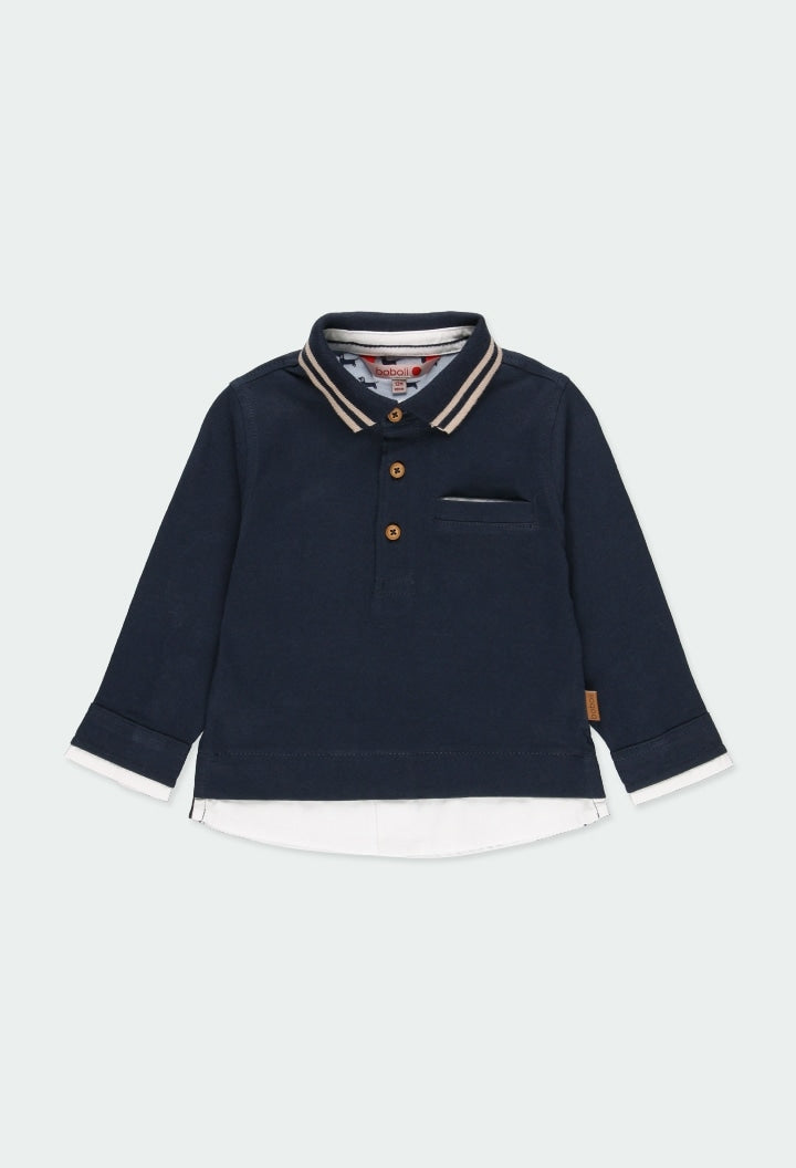 Conjunto Polo Marino y Pantalon Mezclilla