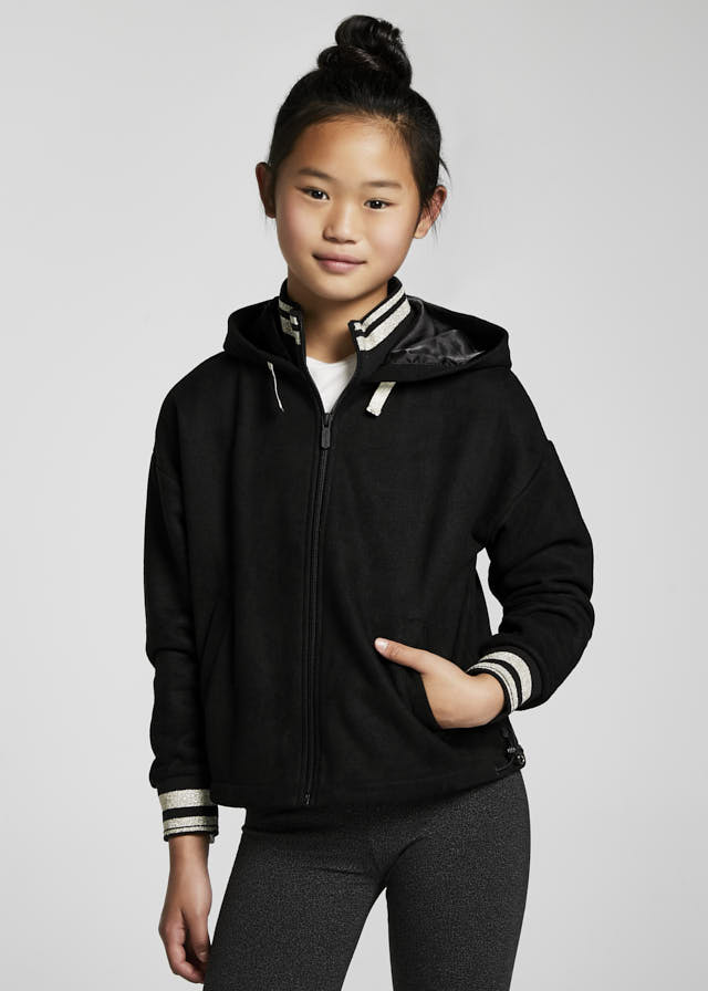 Sudadera Negra Zíper