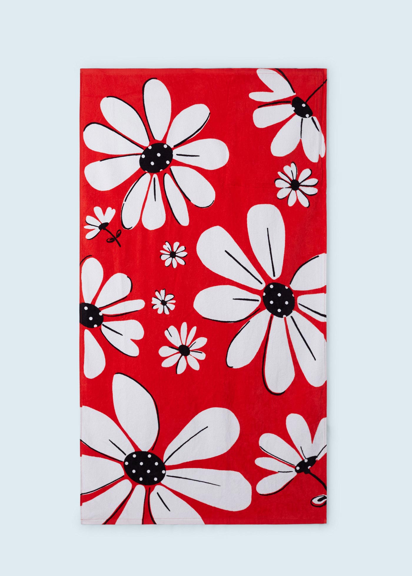 Toalla Roja Flores