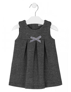 Vestido Gris Moño