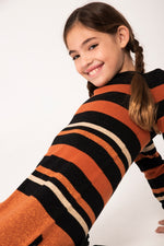 Cargar imagen en el visor de la galería, Vestido Rayas Negro Cobre
