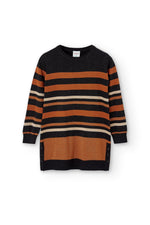 Cargar imagen en el visor de la galería, Vestido Rayas Negro Cobre
