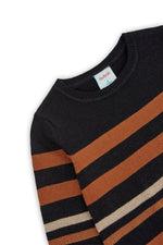 Cargar imagen en el visor de la galería, Vestido Rayas Negro Cobre
